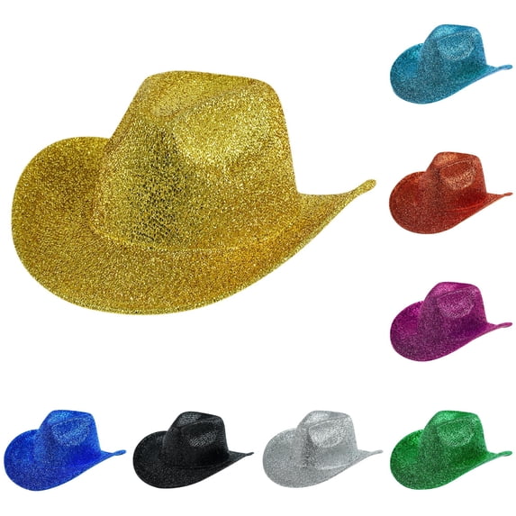 QWERTY Western Cowboy Jazz Hat Felt Wide Brim for Men Women Festival Party One Size