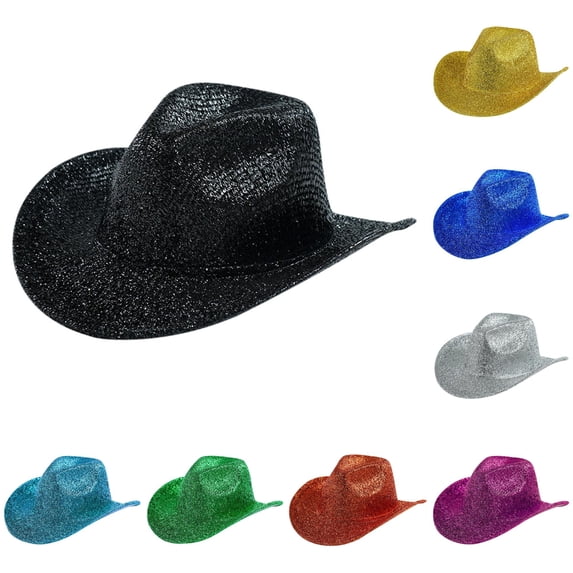 QWERTY Western Cowboy Jazz Hat Felt Wide Brim for Men Women Festival Party One Size