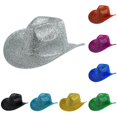 thumbnail image 1 of QWERTY Western Cowboy Jazz Hat Felt Wide Brim for Men Women Festival Party One Size, 1 of 3