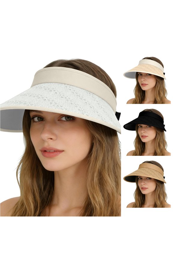 Wide Brim Mesh Sun Hat Lightweight Breathable Visor for Outdoor Beach Travel Cycling Wear