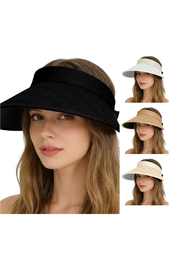 Wide Brim Mesh Sun Hat Lightweight Breathable Visor for Outdoor Beach Travel Cycling Wear