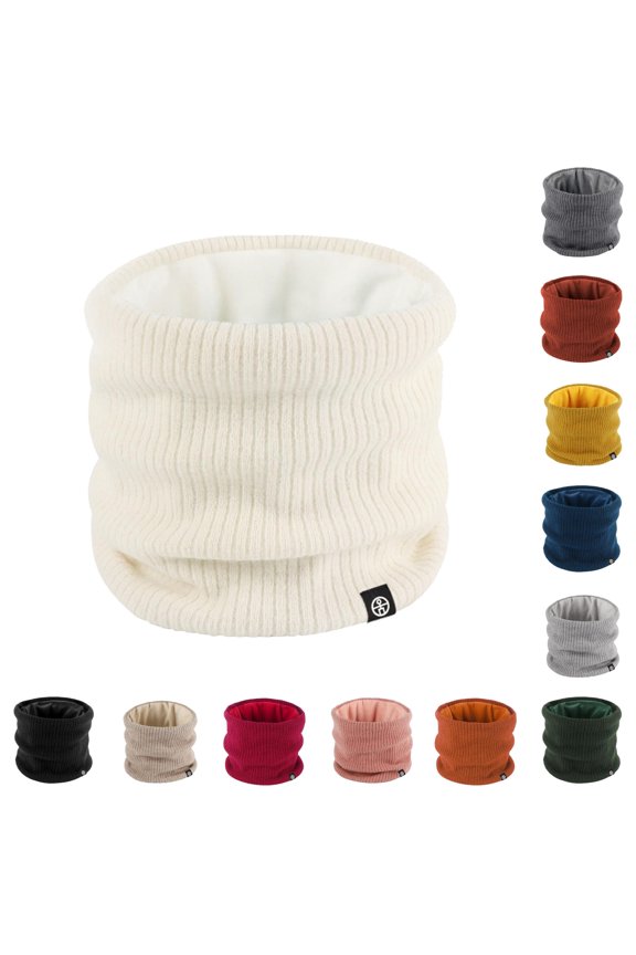 Winter Knitted Neck Warmer Double Layer Thermal Collar for Men Women Cold Weather
