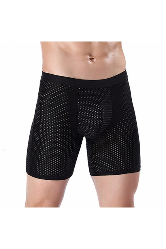 Men's Jock Strap Supporters Underwear Jockstrap Male Boxer Briefs Athletic Briefs Black L