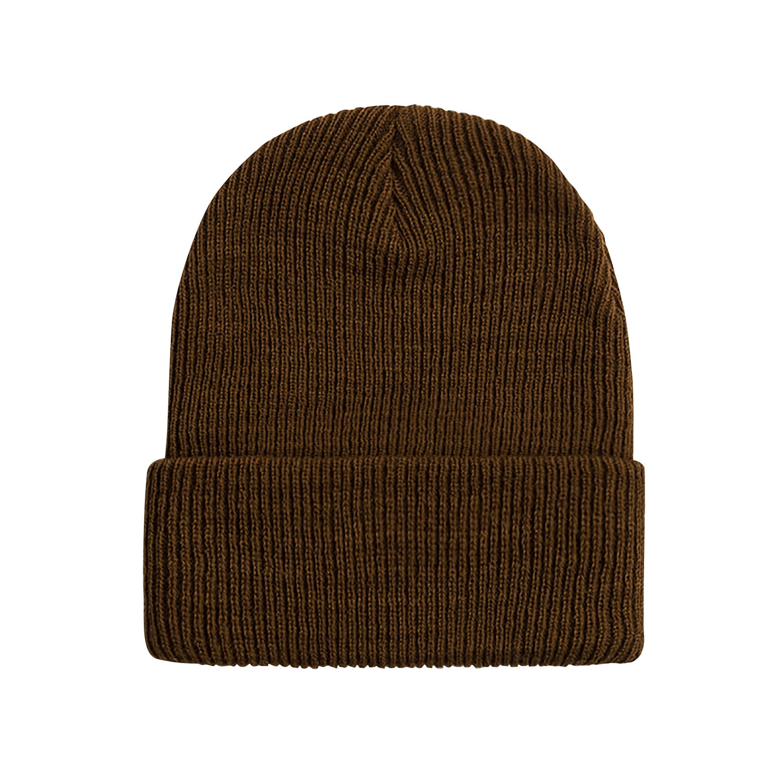 QWERTYU Ski Beanie Hats for Men Soft Warm Winter Knitted Hats Coffee