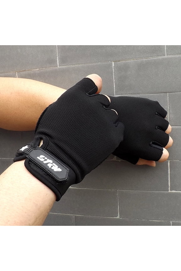 Winter Fingerless Touch Screen Gloves for Men Texting Camouflage Warm Glove Black M