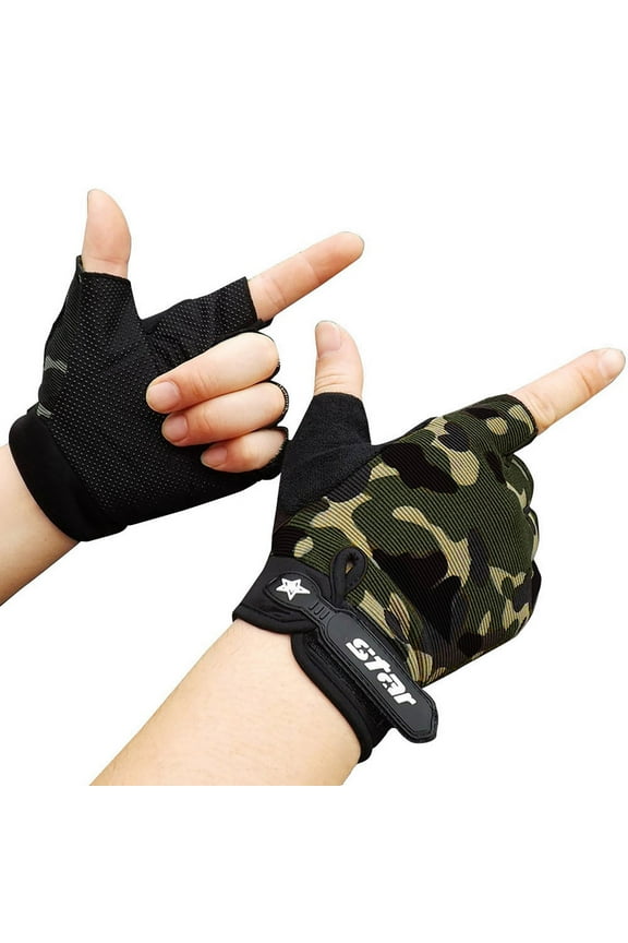 Winter Fingerless Touch Screen Gloves for Men Texting Camouflage Warm Glove Camouflage 2XL