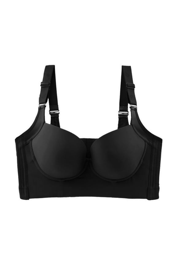 Womens Bras Padded Push-Up Bra Push-Up T-Shirt Bra Black 42F