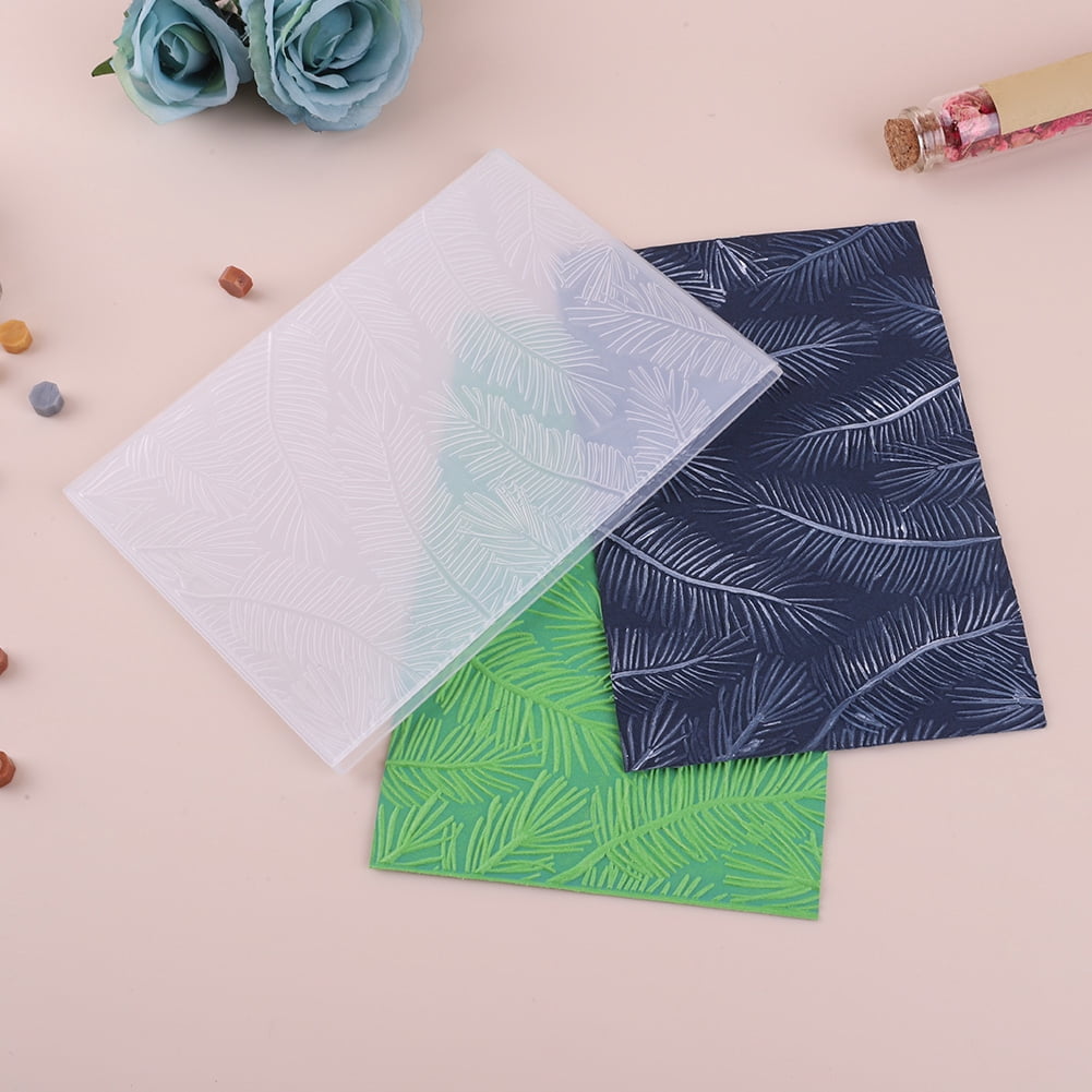 4-Pack Floral Leaf Embossing Folders – Vintage Style Plastic Templates For Card Making & Paper Crafts