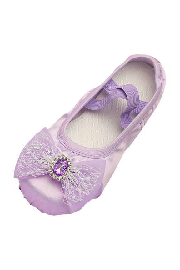 Ballet Shoes For Girls Warm Dance Ballet Performance Solid Color Comfort Indoor Yoga Dance Shoes 5 Years-5.5 Years