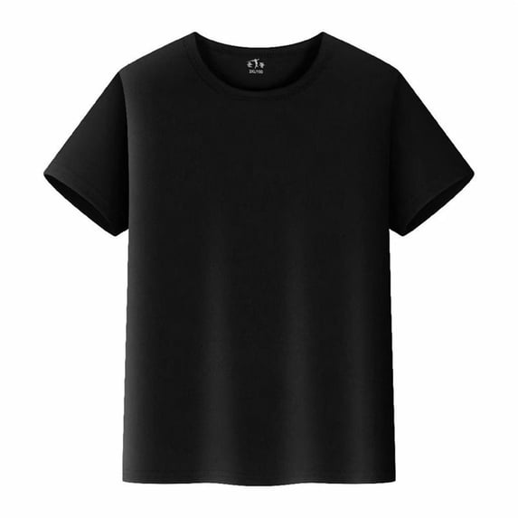 QWIED Boys Tshirts Kids Short Sleeve Solid Color Top Tees Toddler Children Summer Loose Fit Crew Neck T Shirt Size 5-6