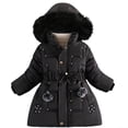 thumbnail image 1 of QWIED Girl Winter Coats Heavyweight Hooded Puffer Jacket Kid Parka Snow Outwear Size 5-6, 1 of 4