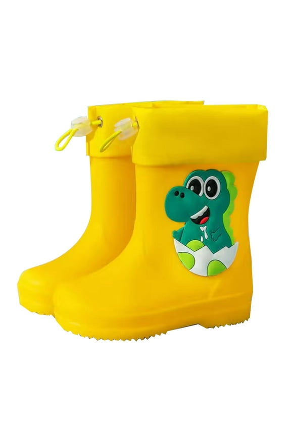 Toddler Rain Boots Elastic Mouth Children Textured Soles Non Light Comfortable for Primary School Students Shoes 18 Months-24 Months