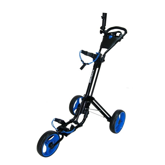 QWIK-FOLD 3 Wheel Push Pull Golf Cart - Foot Brake - ONE Second to Open & Close!