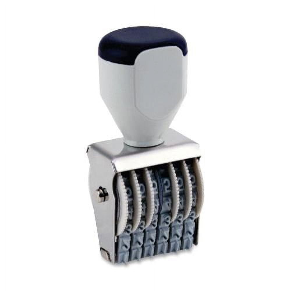 QWIKMARK Rubber Number Stamps - Number Stamp - 6 Bands - Gray - Steel - 1 Each QWIKMARK Rubber Number Stamps - Number Stamp - 6 Bands - Gray - Steel - 1 Each