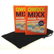QWIXX Mixx 2 Replacement Score Pad Boxes Bundle - 400 Score (Score Cards) - Velour Storage Bag