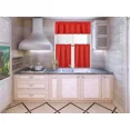 thumbnail image 1 of Gorgeous Home Linen QWK4 Red Kitchen Curtain Window Treatment Valance and Tiers Blackout 3 Piece, 1 of 5