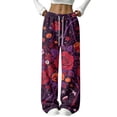thumbnail image 1 of QWKLEAJ Halloween Pajama Pants Women Flannel Sleepwear Lounge Bottoms Fall Autumn Plaid Checkered Cozy Soft Warm Winter Nightwear Casual Home Wear Loose Fit Straight Leg Festive Holiday Gift, 1 of 6