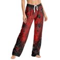 thumbnail image 1 of QWKLEAJ Halloween Pajama Pants Women Loose Fit Elastic Waist Lounge Pants Holiday Party Sleepwear Casual Home Trousers Pumpkin Cat Print Long Bottoms Comfy Nightwear, 1 of 6