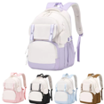 thumbnail image 1 of QWKLEAJ School Backpack for Teen Girls, Large Capacity Laptop Bag for High School Middle School Elementary, Aesthetic Bookbag College Women Purple, 1 of 7