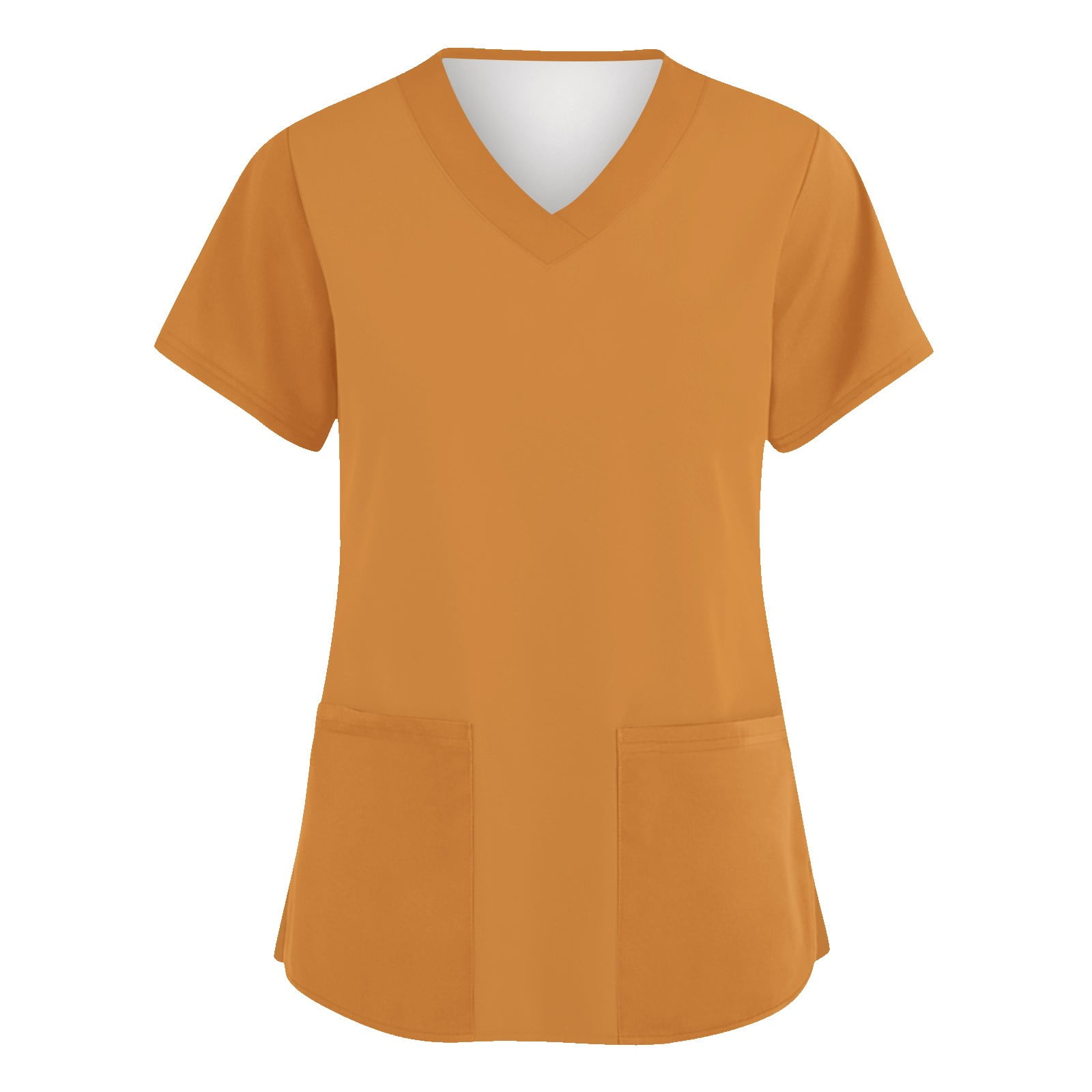 QWKLEAJ Scrub Tops Women Clearance Soft Solid Plain Pattern Short Sleeve Women Scrubs Dressy V