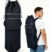 QWKLEAJ Skate Deck Drawstring Carry Bag, Skateboard Backpack with Zipper Pocket | Adjustable Shoulder Straps, Portable Outdoor Skate Sport Storage for Youth Boys Girls, Multiple Styles Available