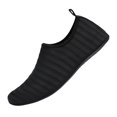 thumbnail image 1 of QWKLEAJ Striped Pattern Water Shoes for Women Men Quick-Dry Aqua Socks Swim Beach Barefoot | Yoga Exercise Wear Sport Accessories Pool Camping Must Haves River Hiking Youth Adult Black 6, 1 of 6