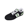 thumbnail image 1 of QWKLEAJ Women Retro Casual Barefoot Shoes Sneakers, Color‑Block Striped Lace‑Up Tennis Shoes, Lightweight Soft Sole Flat Fashion Trainers for Daily Walking Shopping Travel Green 7, 1 of 6