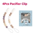 thumbnail image 1 of QWLWBU 4Pcs Pacifier Clip Teething Relief Pacifier Clip Silicone Beads, 1 of 7