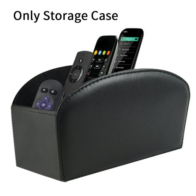 QWLWBU PU Leather Desk Organizer TV Remote Control Holder 4