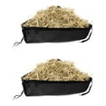 QWORK Corner Hay Feeder Bags, 2 Pack Large Capacity Hay Bag for Horse
