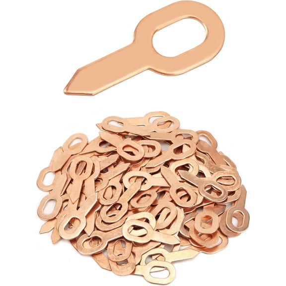 QWORK Dent Puller Rings, 100 Pcs Dent Pulling Straight Washer, Metal Shrink Repair Tool for Panel Welder Spot Welding Machine Consumables