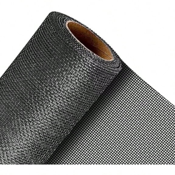 QWR Pet Proof Window Screen and Screen Door Replacement 48x 360 Upgraded Durable Thickened Vinyl Coated Wire-Like Mesh for Sliding Screen Door Patio Windows Rolled Package