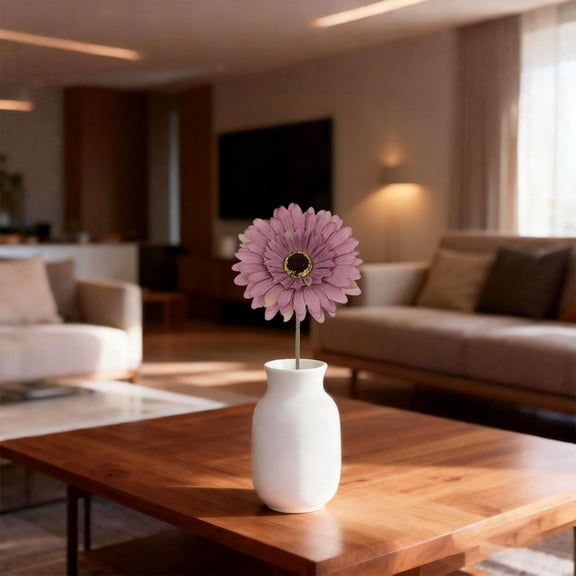 QWUIIOMJPY Artificial Gerbera Daisy Floral Stem, Faux Bloom For Vase, Wedding Centerpiece And Seasonal Home Display