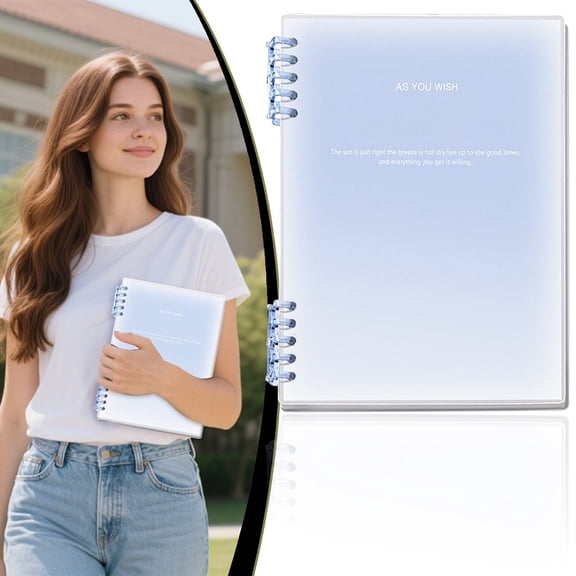 QWUIIOMJPY Hardcover Refillable Loose‑Leaf Notebook, Removable Divider Tabs Included, Customizable Journal For Household Project Business File Management