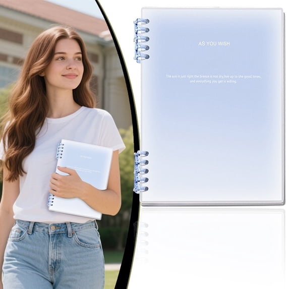 QWUIIOMJPY Hardcover Refillable Loose‑Leaf Notebook, Removable Divider Tabs Included, Customizable Journal For Household Project Business File Management