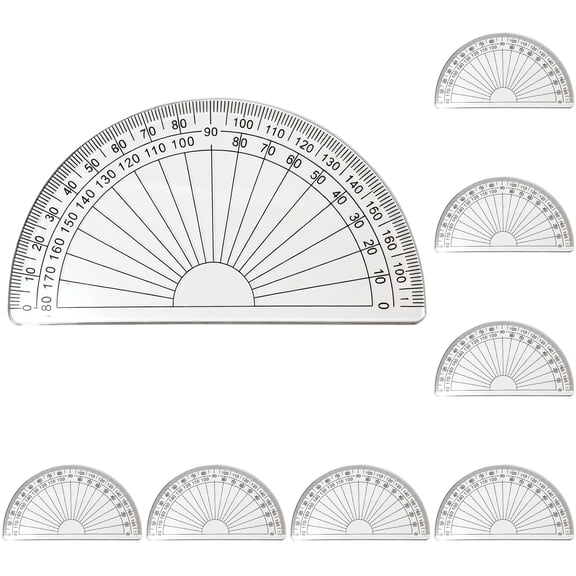 QWUIIOMJPY Semicircular Angle Measuring Tool, Angular Drafting Instrument For Blueprint Layout, Office Drafting And Hand Craft Work