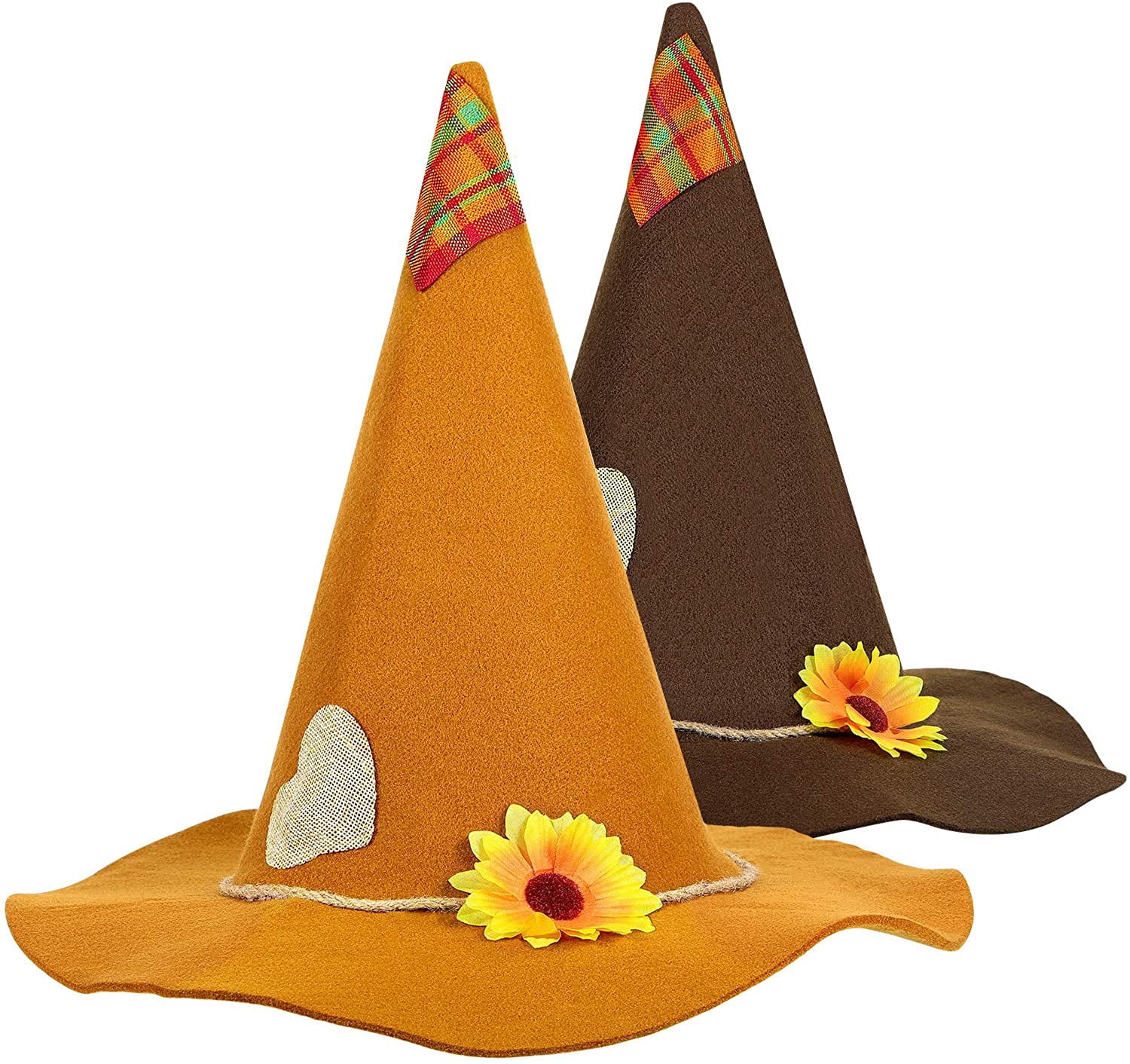 QWZNDZGR 2 Pieces Scarecrow Hat Felt Scarecrow Hat Scarecrow Costume