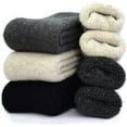 thumbnail image 1 of QWZNDZGR 3Pack Mens Super Thick Wool Warm Socks - Soft Comfort Casual Crew Winter Socks, 1 of 5