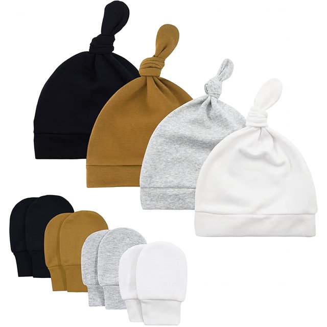 QWZNDZGR Baby Hat Mittens Newborn Hats for Boys Baby Hats 06 Months Winter Beanie Caps