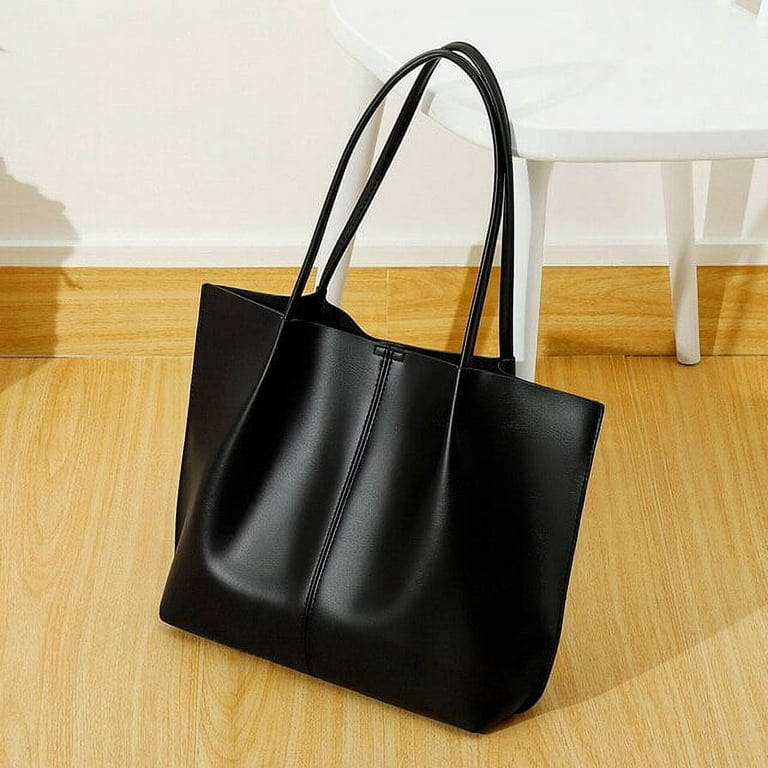 Qwzndzgr Brand High Capacity Shoulder Bag Women's High-Quality Leather Fashion Shopping Bag Travel Handbags Ladies Purses Bucket Female, Adult Unisex
