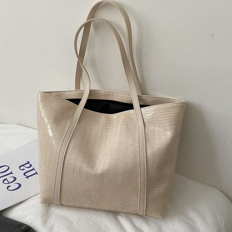 QWZNDZGR Crocodile Large Bag 2022 New Trend Large-Capacity Shoulder Bag  Shopping Bag Women's Bag Atmospheric Tote Bag