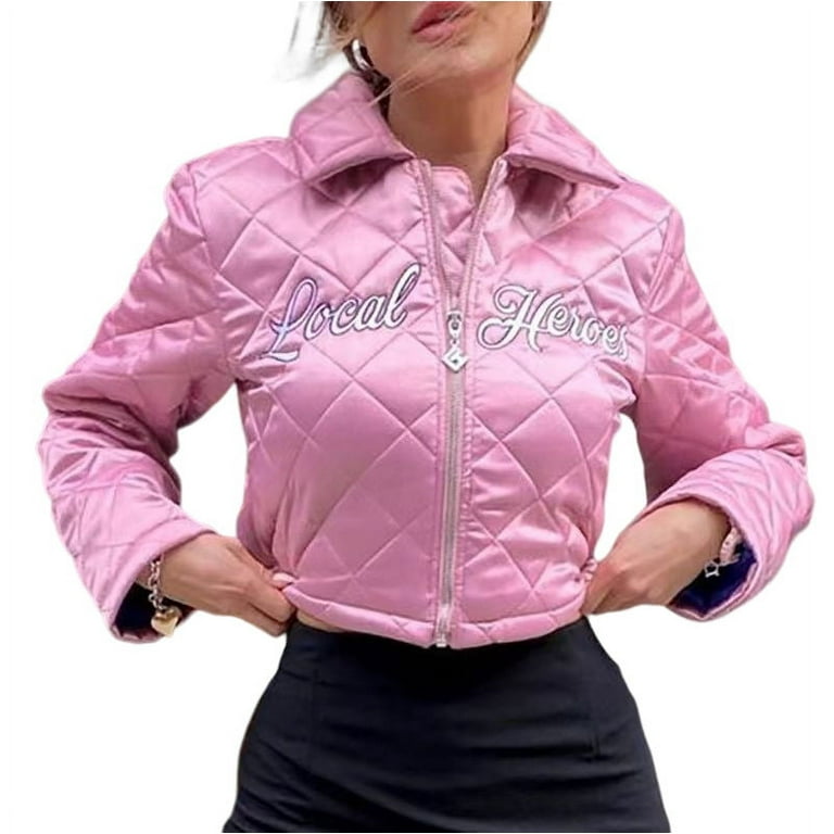 QWZNDZGR E-Commerce Letter Embroidery Short Jacket Women 