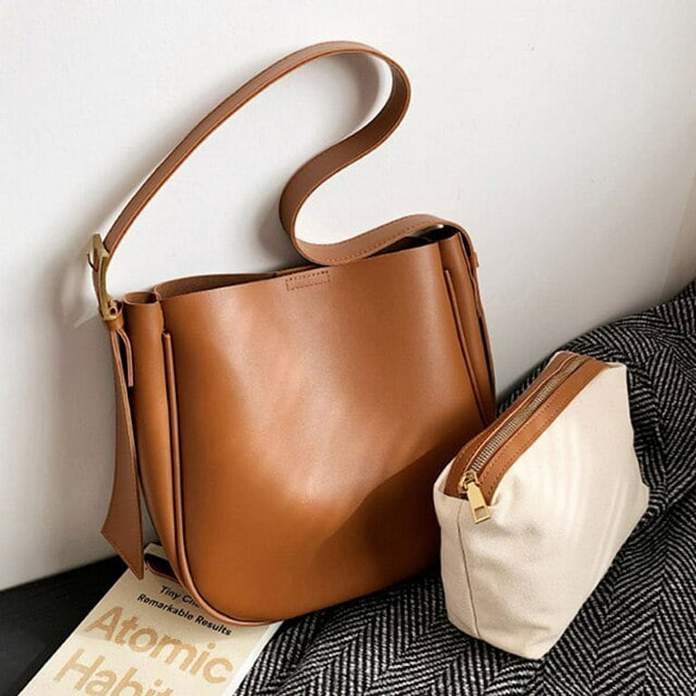 Leather Bucket Bag for Women Soft Leather Bag High Quality 