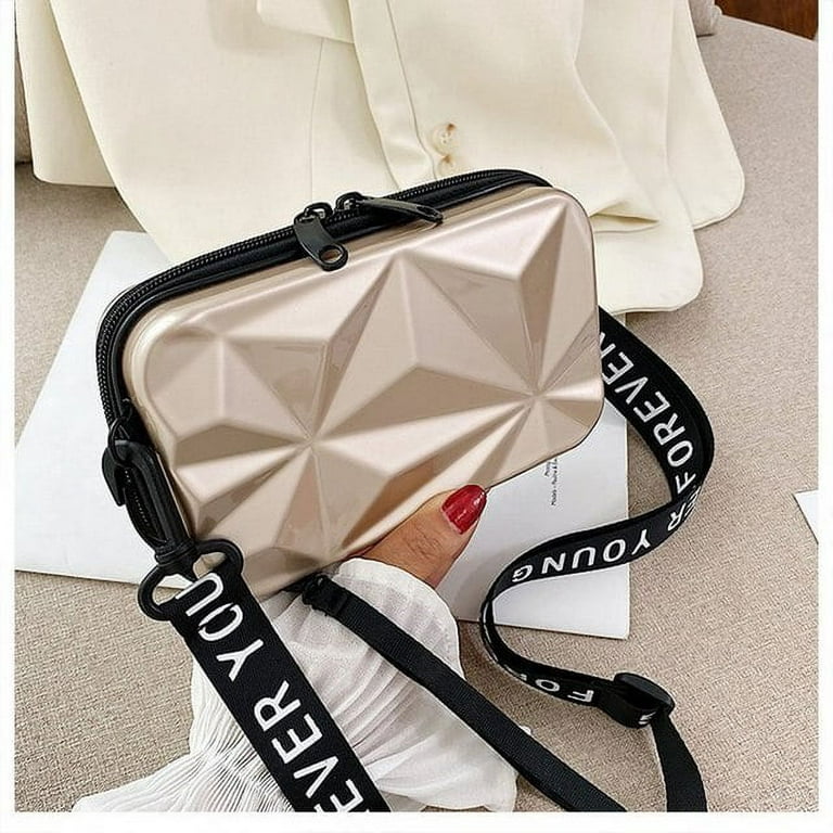 Qwzndzgr Women's Geometric Design Hard Box Bag