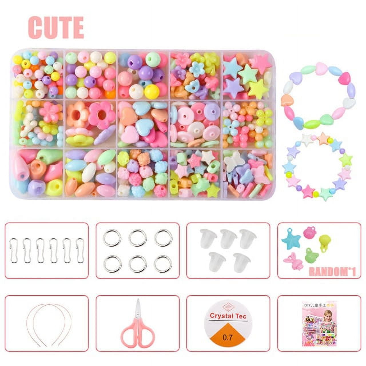 Girls DIY Bead Set Jewelry Making Kit for Kids Girl Christmas Gift Pearl  Beads for Bracelets Rings Necklaces Creativity Kits - AliExpress