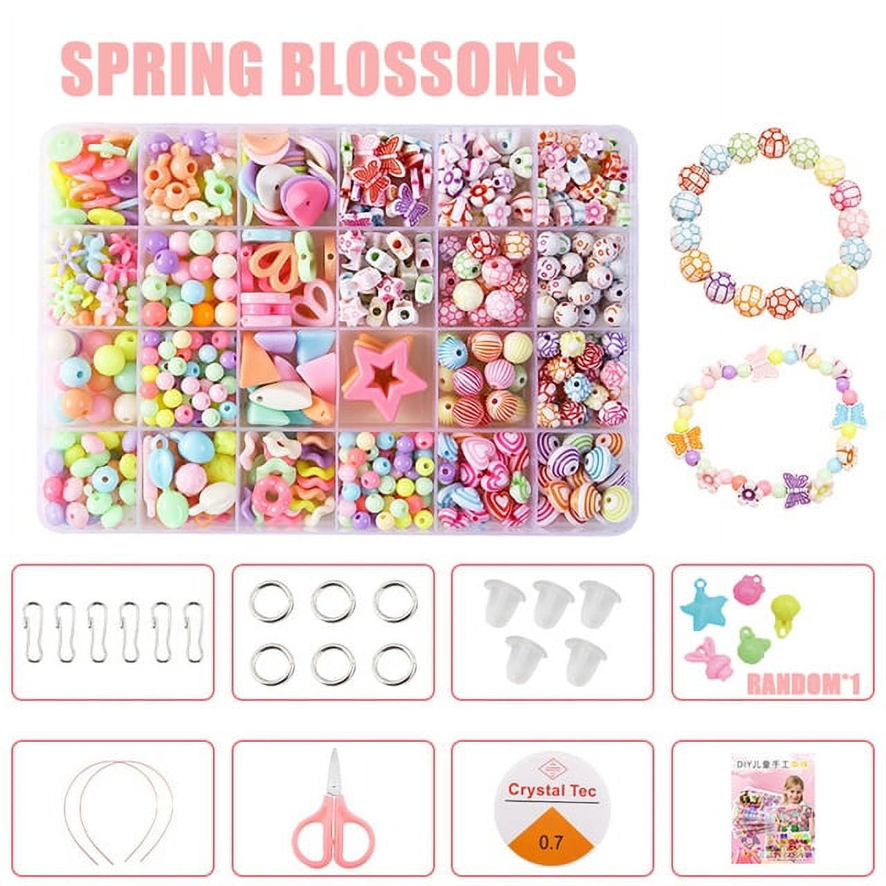 250-700PCS Girls DIY Bead Set Jewelry Making Kit for Kids Pearl