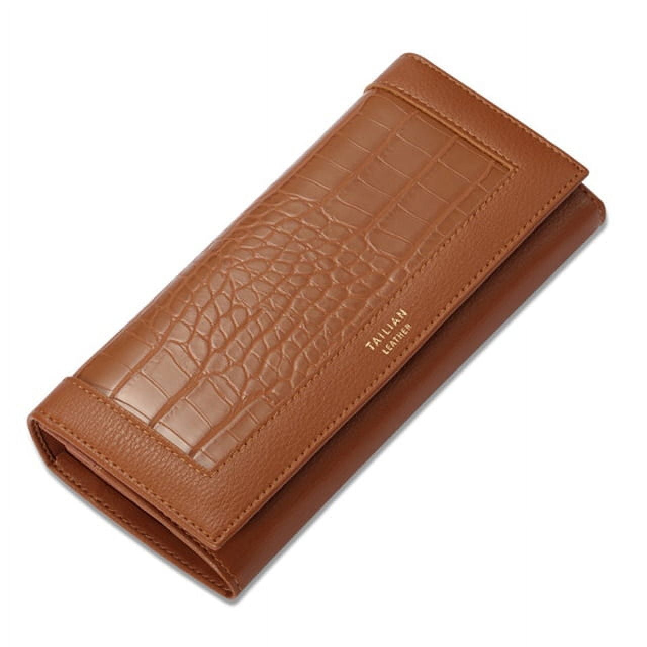TIME WARRIOR Women's Wallet DA RFID Blocking Designer Leather Wallet Large  Phone Holder Clutch Travel Purse Wristlet wallets for women carteras para