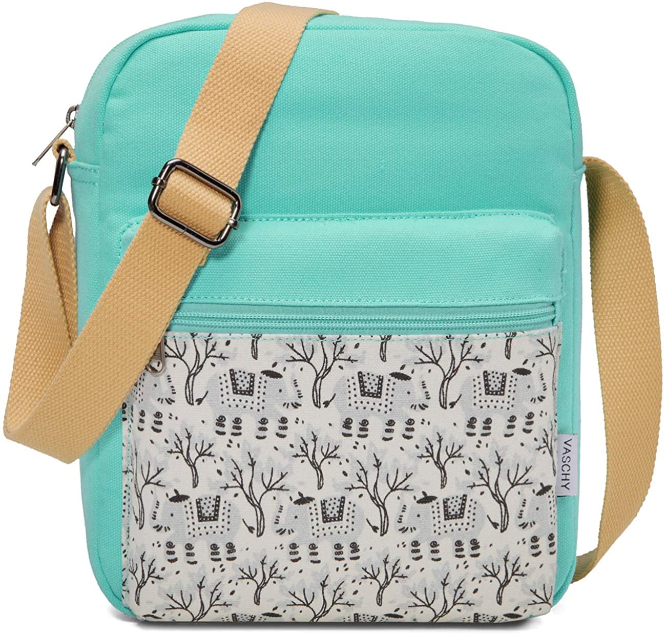 QWZNDZGR Messenger Bag for Girls, Lightweight Canvas Crossbody Bag