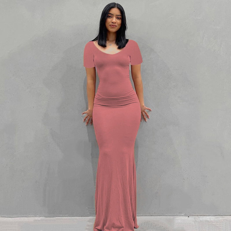 QWZNDZGR New Kardashian Skims Women's Dress Long Dress