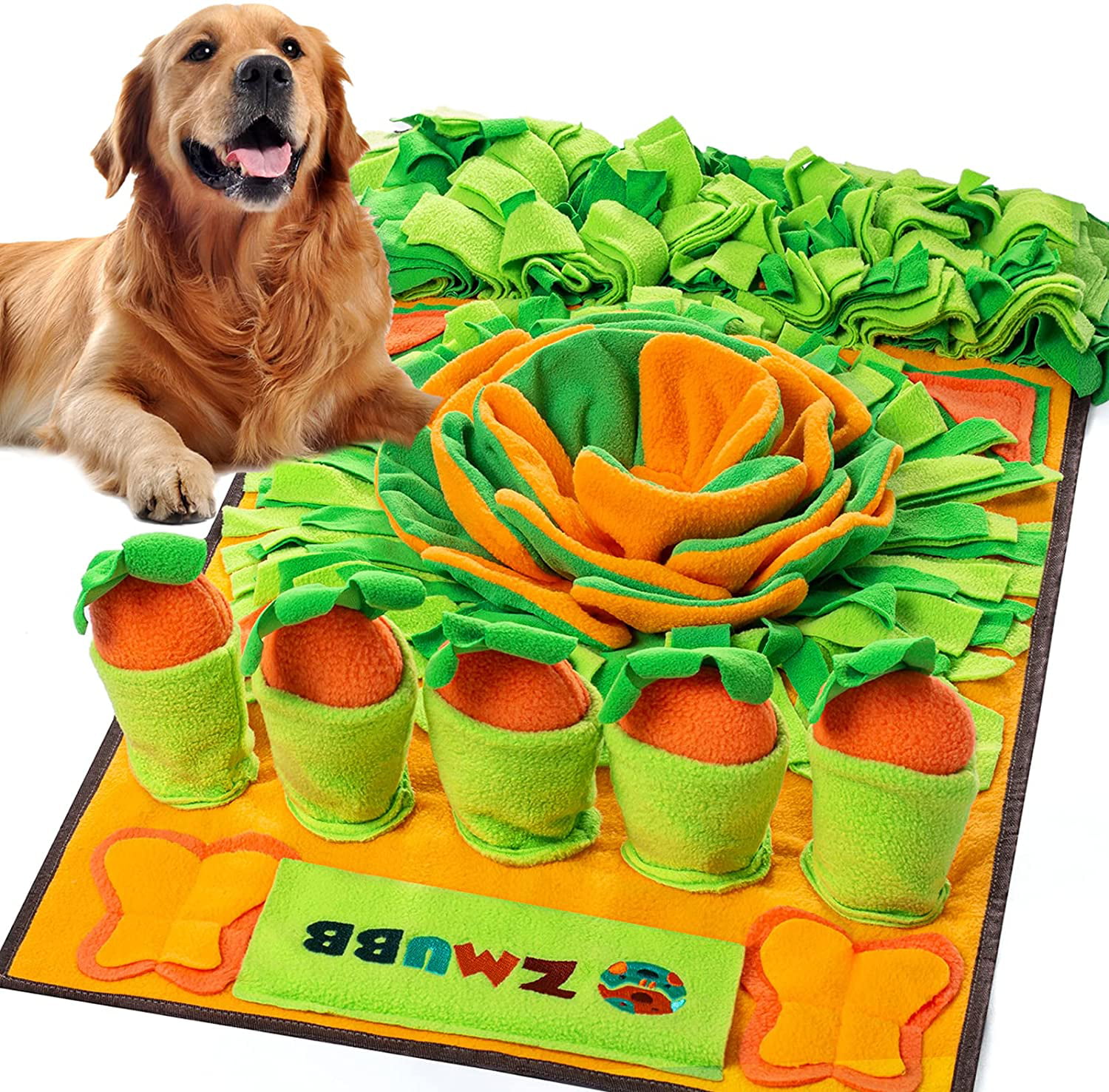 QWZNDZGR Pet Snuffle Mat for Dogs Sniff Mat Nosework Feeding Mat Slow  Feeder Interactive Dog Puzzle Toys for Training and Stress Relief  Encourages Natural Foraging Skills 